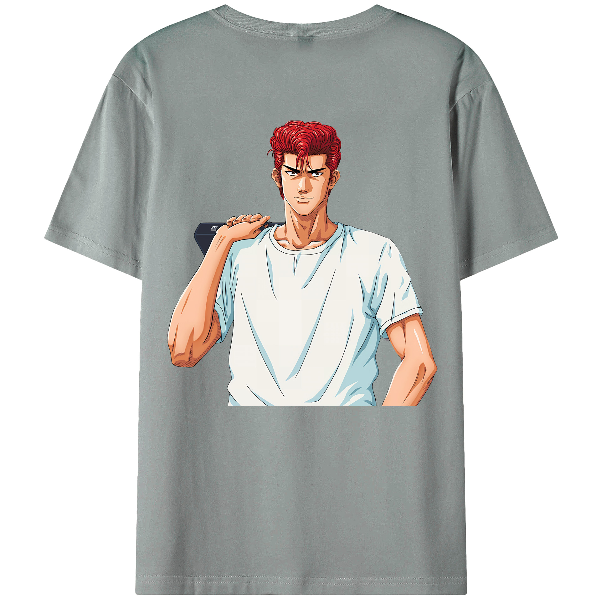 （画像用） SLAM DUNK／スラムダンク 綿100％ メンズ半袖Tシャツ（バックプリント） 通気性
